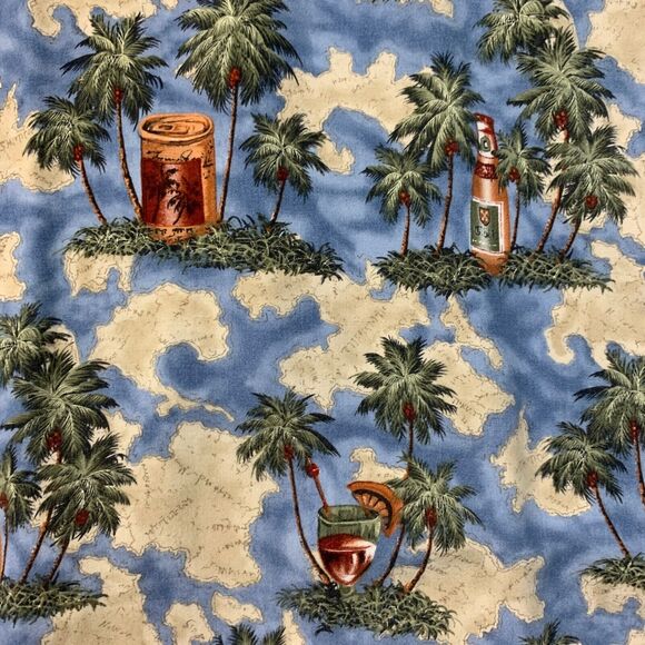 Vintage Pierre Cardin Shirt Mens L Large Rayon Island Cocktail Hawaiian Floral - Picture 7 of 11